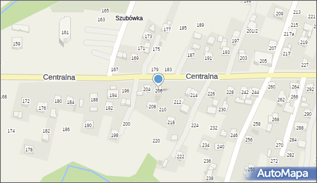 Rudnik, Centralna, 206, mapa Rudnik