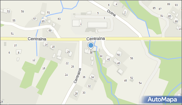 Rudnik, Centralna, 38, mapa Rudnik