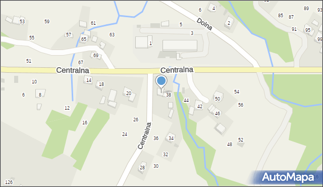 Rudnik, Centralna, 40, mapa Rudnik