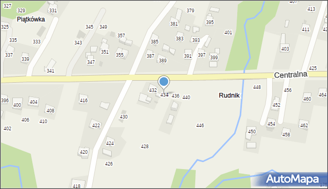 Rudnik, Centralna, 434, mapa Rudnik