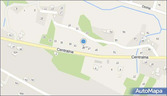 Rudnik, Centralna, 45, mapa Rudnik