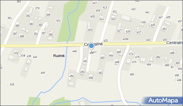 Rudnik, Centralna, 456, mapa Rudnik