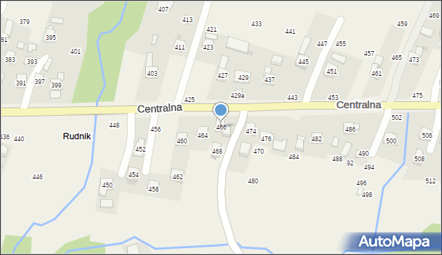 Rudnik, Centralna, 466, mapa Rudnik