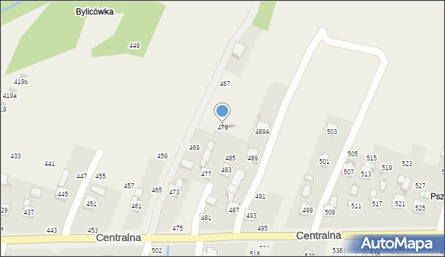 Rudnik, Centralna, 479, mapa Rudnik