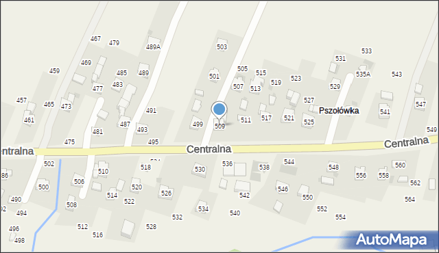 Rudnik, Centralna, 509, mapa Rudnik