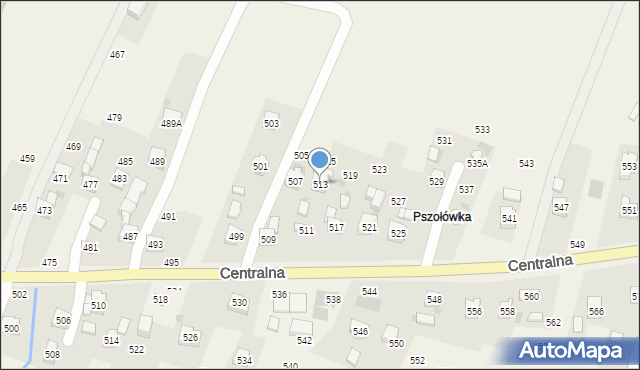 Rudnik, Centralna, 513, mapa Rudnik