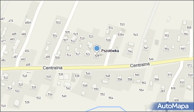 Rudnik, Centralna, 525, mapa Rudnik