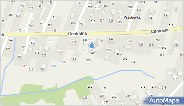 Rudnik, Centralna, 542, mapa Rudnik
