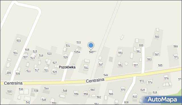 Rudnik, Centralna, 543, mapa Rudnik