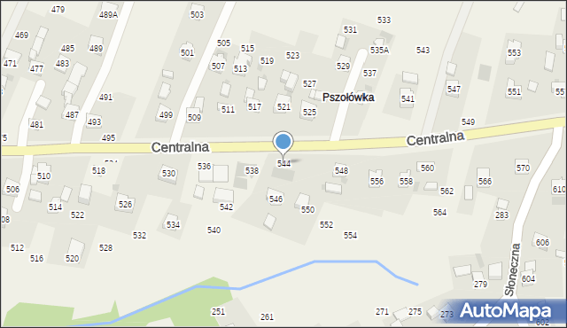 Rudnik, Centralna, 544, mapa Rudnik