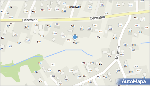 Rudnik, Centralna, 554, mapa Rudnik