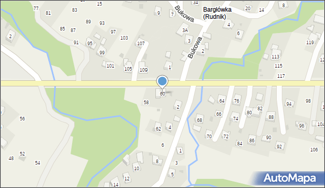 Rudnik, Centralna, 60, mapa Rudnik