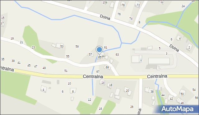 Rudnik, Centralna, 65, mapa Rudnik