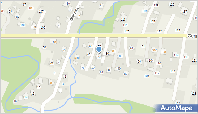 Rudnik, Centralna, 74, mapa Rudnik