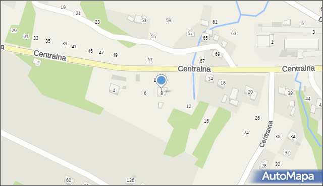 Rudnik, Centralna, 8, mapa Rudnik