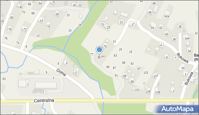 Rudnik, Centralna, 81, mapa Rudnik