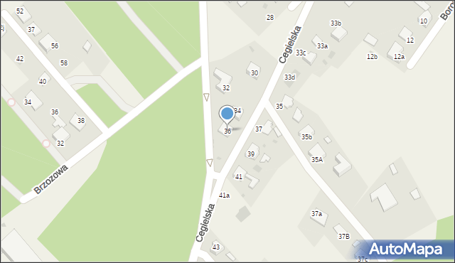Rudy, Cegielska, 36, mapa Rudy
