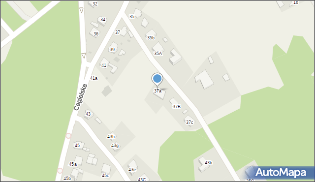 Rudy, Cegielska, 37a, mapa Rudy