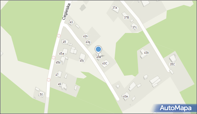 Rudy, Cegielska, 43e, mapa Rudy