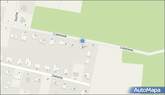 Rurzyca, Cedrowa, 18, mapa Rurzyca