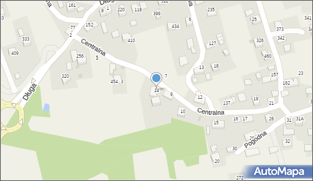 Rzozów, Centralna, 14, mapa Rzozów