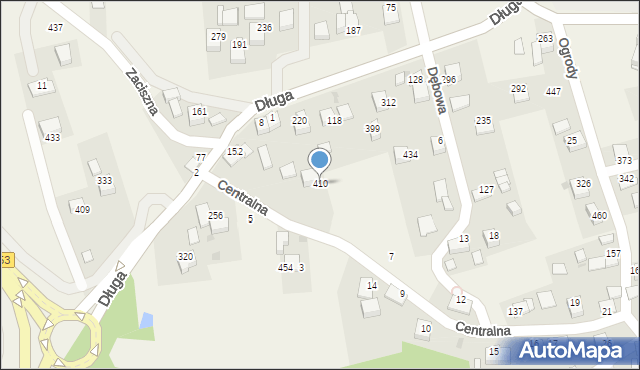 Rzozów, Centralna, 7, mapa Rzozów