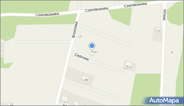 Sąsieczno, Cedrowa, 3, mapa Sąsieczno