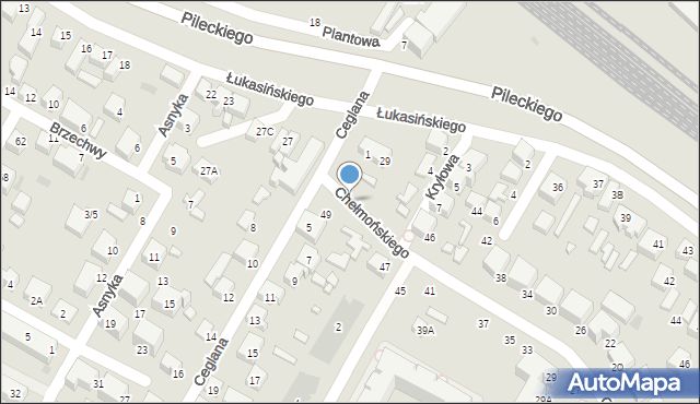 Siedlce, Ceglana, 3, mapa Siedlce