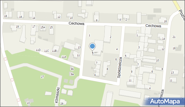 Sierakowo, Cechowa, 5, mapa Sierakowo