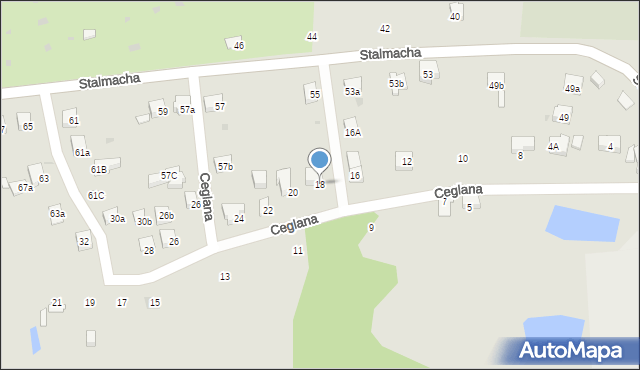 Skoczów, Ceglana, 18, mapa Skoczów