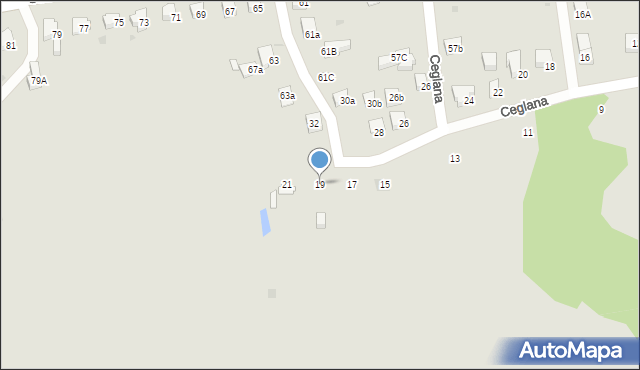 Skoczów, Ceglana, 19, mapa Skoczów