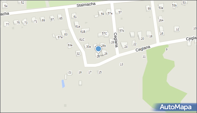 Skoczów, Ceglana, 28, mapa Skoczów