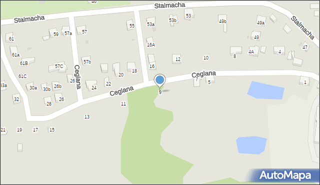 Skoczów, Ceglana, 9, mapa Skoczów