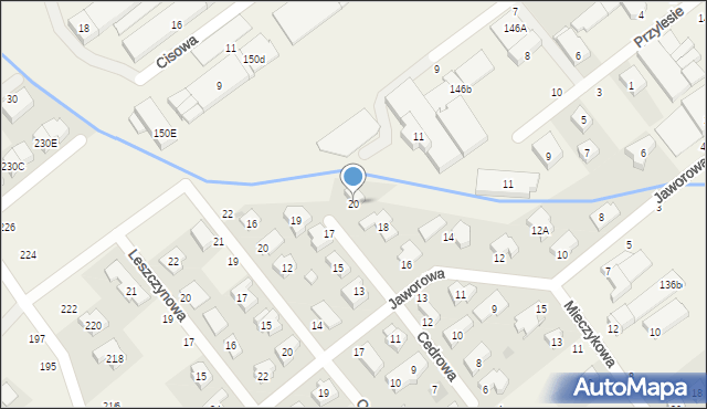 Skórzewo, Cedrowa, 20, mapa Skórzewo