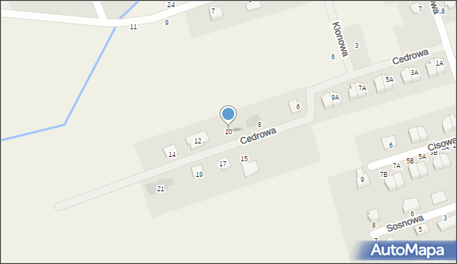 Skowarcz, Cedrowa, 10, mapa Skowarcz