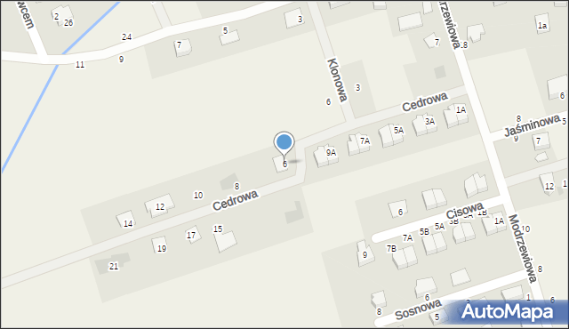 Skowarcz, Cedrowa, 6, mapa Skowarcz