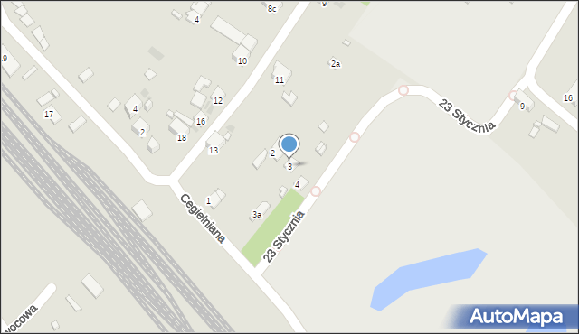 Sławków, Cegielniana, 3, mapa Sławków