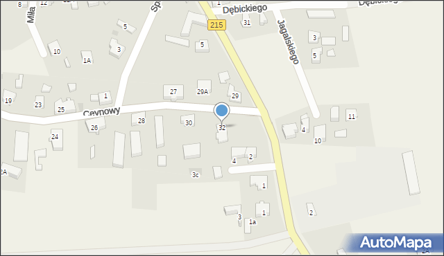 Sławoszyno, Ceynowy Floriana, dr., 32, mapa Sławoszyno