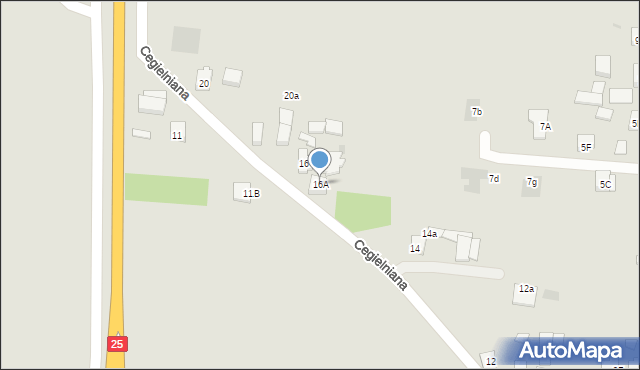 Ślesin, Cegielniana, 16A, mapa Ślesin