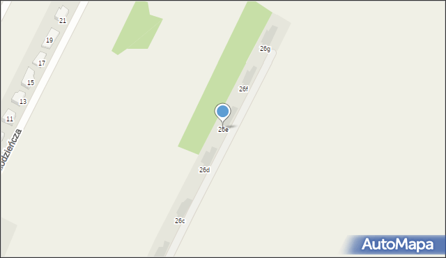 Słupno, Ceglana, 26e, mapa Słupno