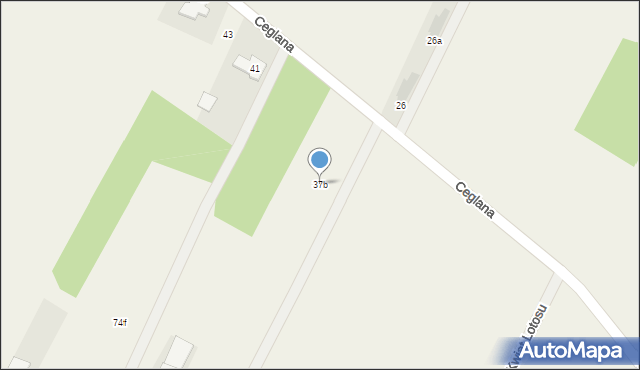 Słupno, Ceglana, 37b, mapa Słupno