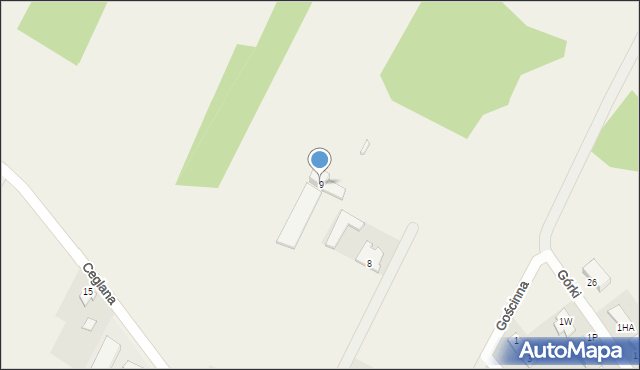 Słupno, Ceglana, 9, mapa Słupno