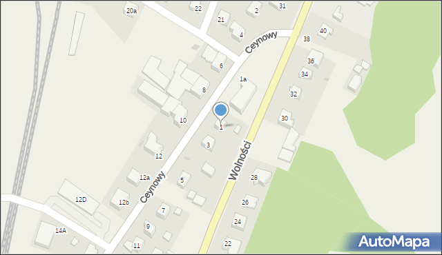 Somonino, Ceynowy, 1, mapa Somonino