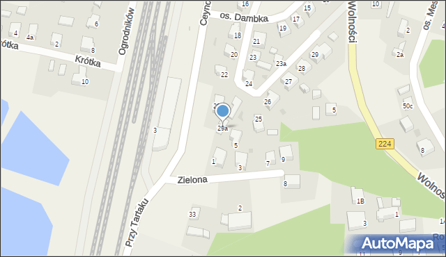 Somonino, Ceynowy, 29a, mapa Somonino