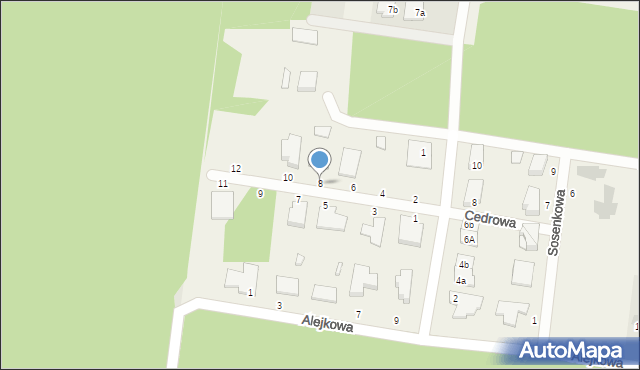 Sowlany, Cedrowa, 8, mapa Sowlany