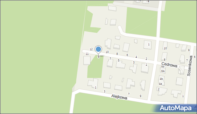 Sowlany, Cedrowa, 9, mapa Sowlany