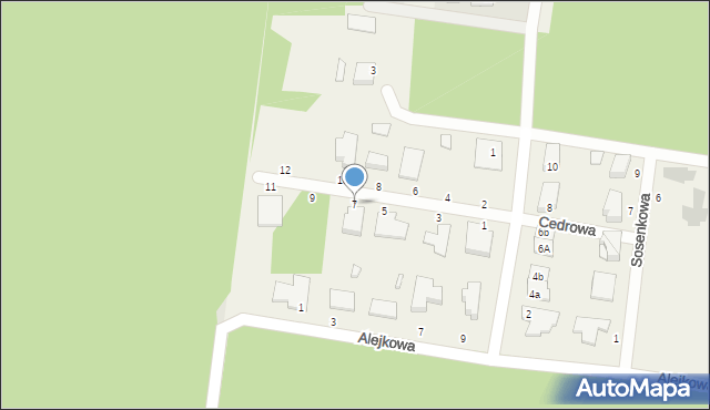 Sowlany, Cedrowa, 7, mapa Sowlany