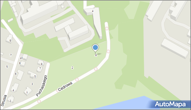 Śrem, Cedrowa, 4, mapa Śrem