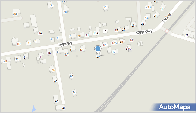 Starogard Gdański, Ceynowy Floriana, dr., 10, mapa Starogard Gdański