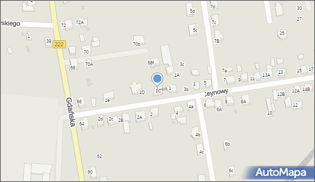 Starogard Gdański, Ceynowy Floriana, dr., 1C, mapa Starogard Gdański